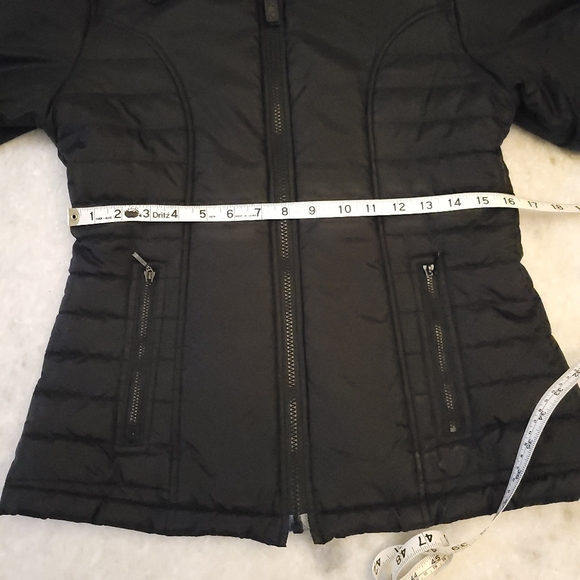 Kenneth Cole Reaction Womens Small Black Puffer Coat - Picture 9 of 15